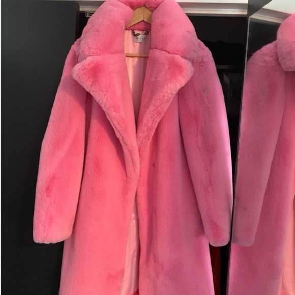 Milly Jackets & Blazers - Bubblegum Pink faux fur Jacket